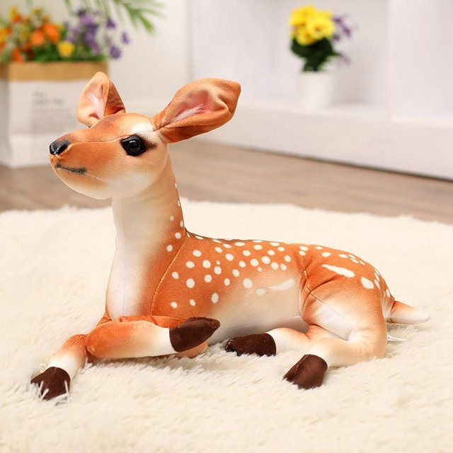 Kidsly Kleines Hirsch-Plüschtier, weiche Puppe, beige, ab 14 Jahren - Bild 1