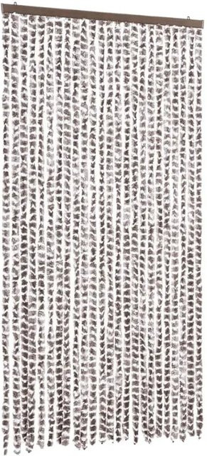 vidaXL Insektenschutz-Vorhang aus Chenille in Taupe und Weiß, B: 100 cm, H: 220 cm - Bild 1