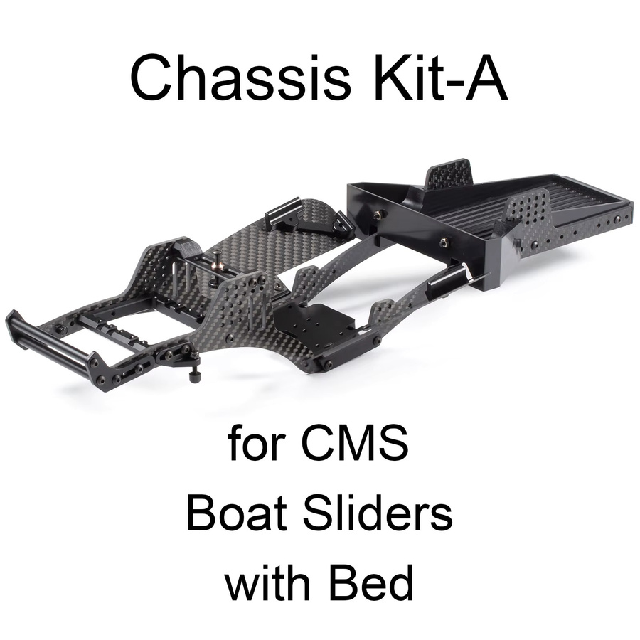 HooCrawler H4 1/10 Carbon LCG Chassis-Kit, mit Spritzguss-Heckkoffer - Bild 2