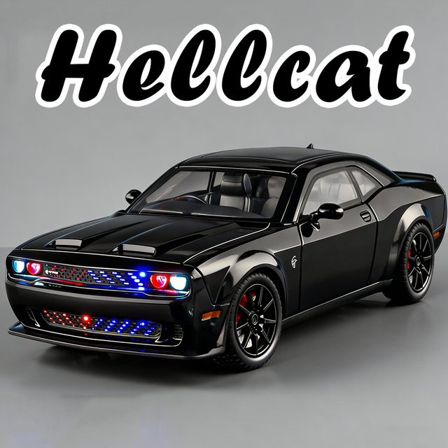 MAKEDA Hellcat Viper Miniatur-Sportwagen, 1:24, Legierung, Licht und Sound - Bild 1