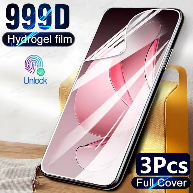 3er-Pack Weiche Hydrogelfolie als Displayschutzfolie für Realme 13 12 11 10 Pro Plus sowie 12X 11X 14X 5G und 15T 5G, transparent - Bild 1