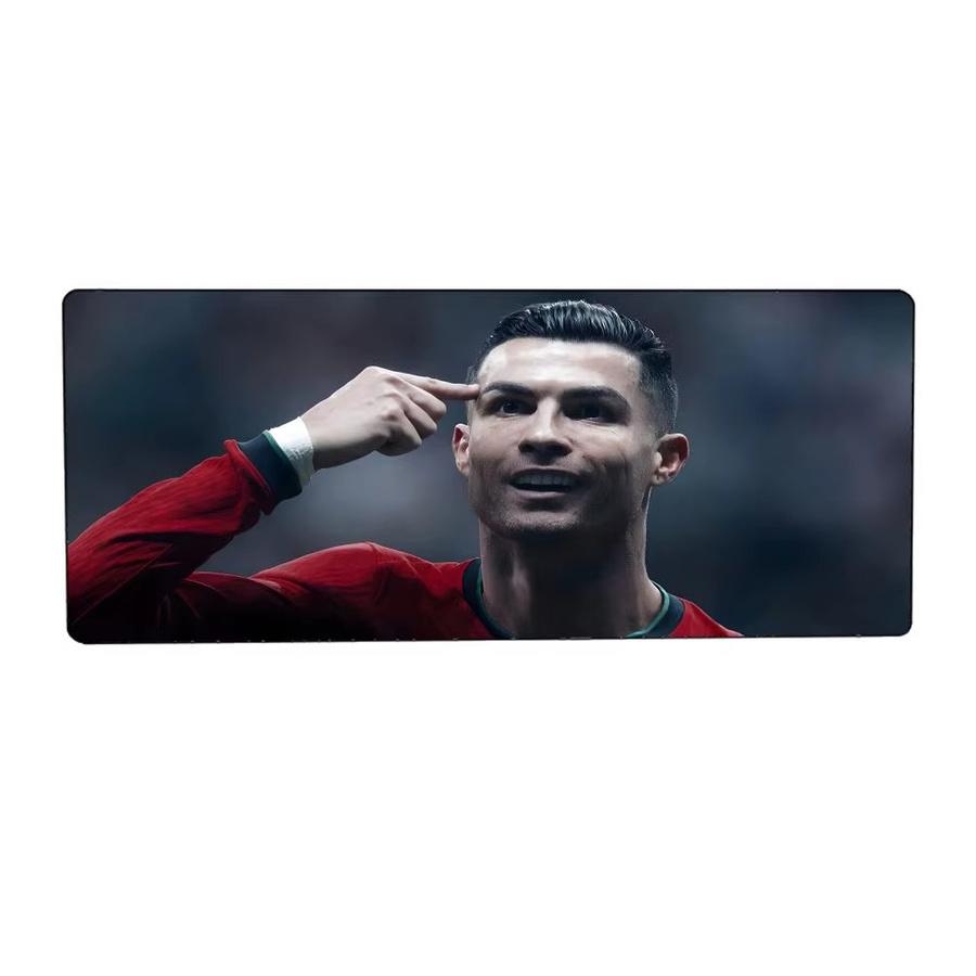 Hot Team R-rONALDO C Gaming-Mauspad LockEdge in Schwarz/Mehrfarbig, große verdickte Tischunterlage für Computer und Tastatur - Bild 3