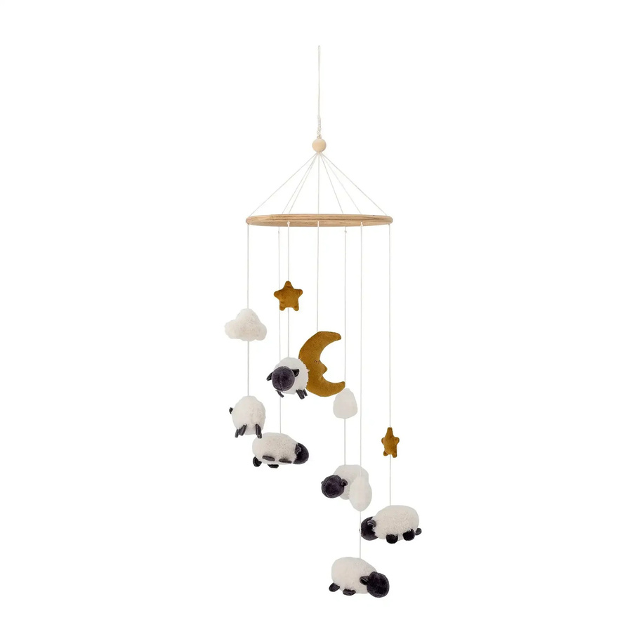 Bloomingville Mini Dolly mobiles Schäfchen aus Polyester in Weiß - Bild 1