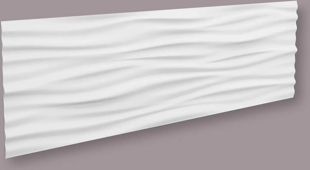 NOEL & MARQUET NMC LIQUID ARSTYL 3D Wandpaneel Zierelement in Weiß, B: 113,5 cm, H: 38 cm, T: 2,85 cm - Bild 1