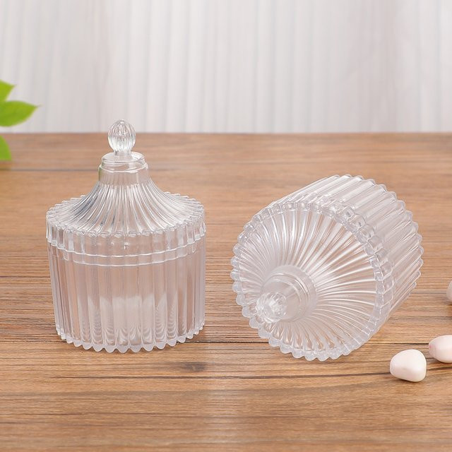 Runde transparente Kunststoffbox aus PS mit Deckel als Aufbewahrungsbox für Süßigkeiten, Geschenke oder Schmuck - Bild 1