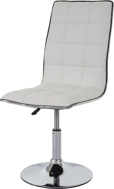 CHEFGASTRO Esszimmerstuhl 2er-Set Modern in Weiß mit Kunstleder und gestepptem Rautenmuster, H x B x T: 103 x 43 x 54 cm, Sitzhöhe: 41 cm - Bild 1