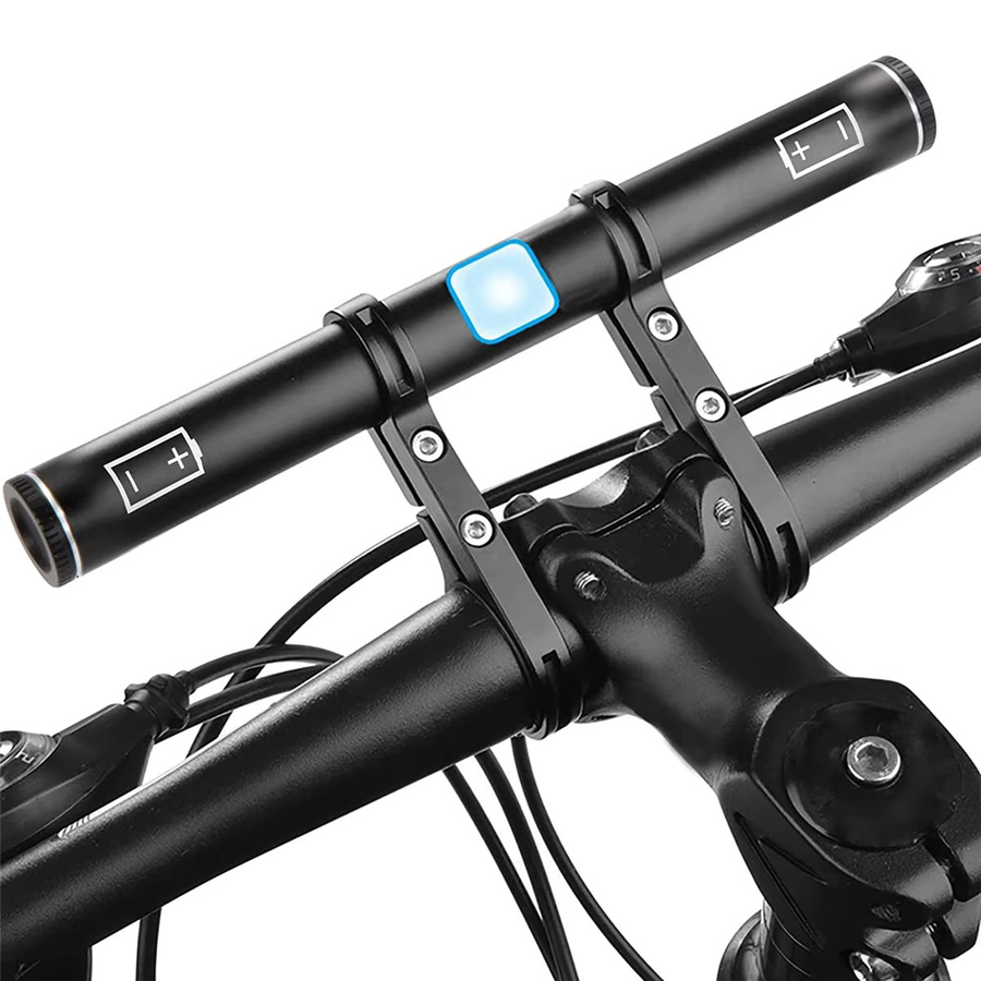 Fahrrad Lenker Extender mit USB-C Anschluss und Halterung für Tacho oder GPS in Schwarz - Bild 3