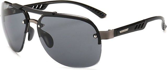 Sonnenbrille Aviator, Unisex, Kunststoff, Schwarz - Bild 1