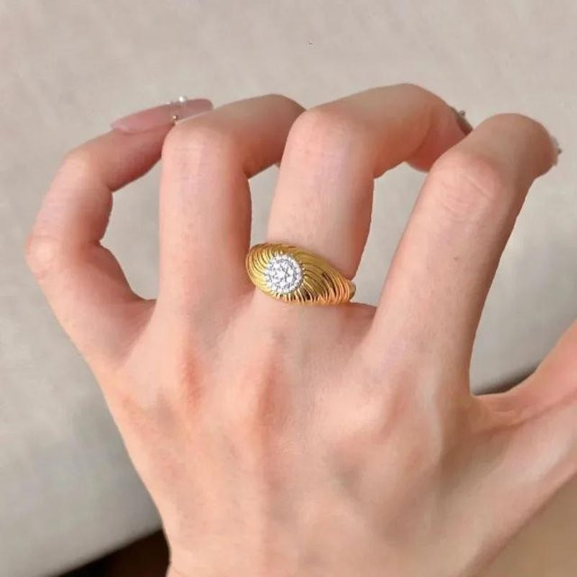 YIRAN Jewelry Ring, Diamantbesetzt, Kristallring, Damen, resizable - Bild 1