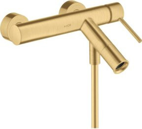 Hansgrohe Axor Starck Wannen-Einhebelmischer mit schwenkbarem Auslauf in gebürstetem Gold - Bild 1