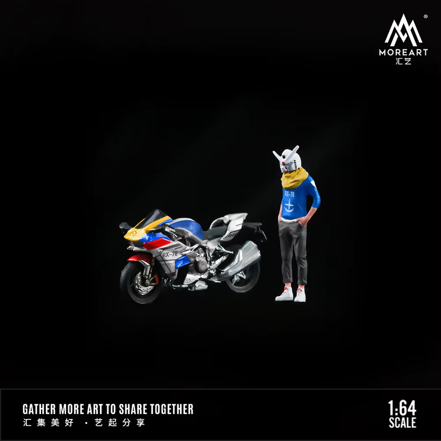 MOREART RX-78 Mecha Motorrad-Actionfiguren-Set, 1:64, Bunt / Mehrfarbig - Bild 3
