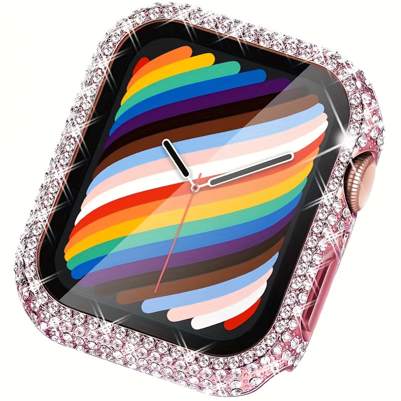 BUSKOZ Schutzhülle für Apple Watch, Glas, Silikon, Kristall, blue, Unisex - Bild 3