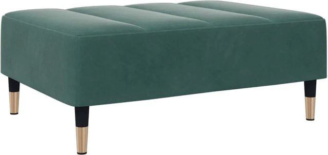 vidaXL Fußhocker aus Samt in Dunkelgrün, B/T/H: 77 x 55 x 31 cm - Bild 1