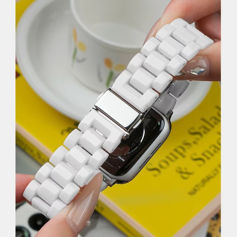 JBAILI Uhrenarmband Edelstahl, Weiß, Unisex - Bild 2