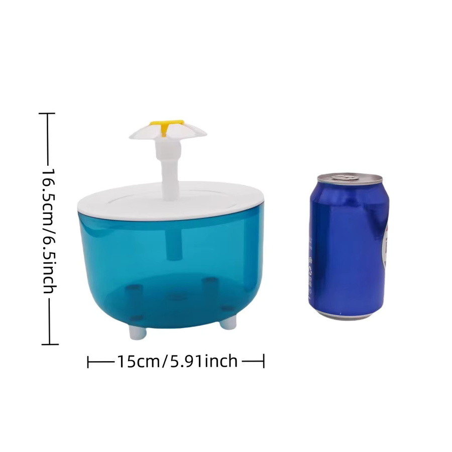 Geräuschloser Katzen-Trinkbrunnen mit 1,2 l Fassungsvermögen, USB-betriebener Haustier-Wasserspender für Katzen und kleine Hunde mit Filterschaum - Bild 3