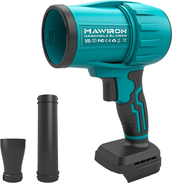 Kabelloser Handlaubbläser kompatibel mit Makita 18V LXT in Türkis mit 2 Multifunktionsdüsen für Garten, Garage und Auto - Bild 1
