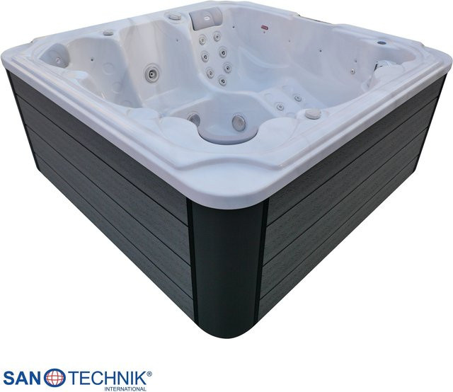 Oasis Maxi Outdoorpool in White Marble, quadratisch, B/T/H: 210 x 210 x 95 cm - Bild 1