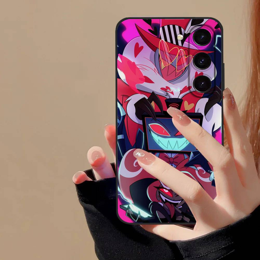 H-Hazbin der Engel Handyhülle für Samsung Galaxy S21 S22 S23 S24 S25 Ultra FE Plus 5G A52 S weiche Hülle multicolor - Bild 2