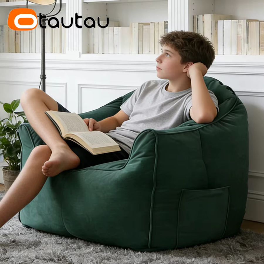 OTAUTAU 1-Sitzer-Sitzsackbezug aus weichem Samt, Modell SF435 - Bild 3
