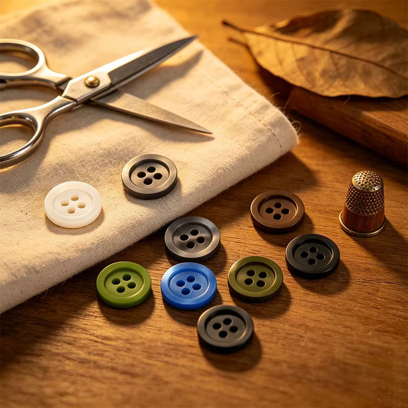 Runde Harzknöpfe mit 4 Löchern für Kleidung und DIY-Projekte, grün und mehrfarbig, Durchmesser: 11,5 mm - Bild 3