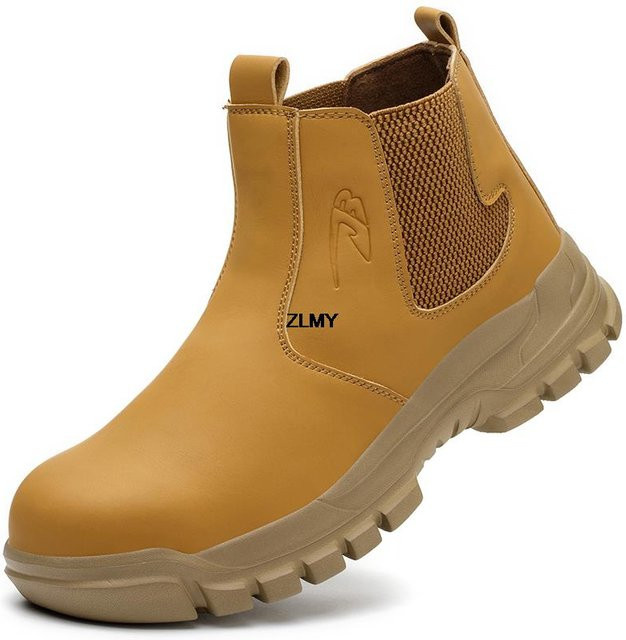 ZLMY Sicherheitsstiefel für Herren in Gelb mit Stahlkappe und pannensicherem Schutz, Größe 44 - Bild 1