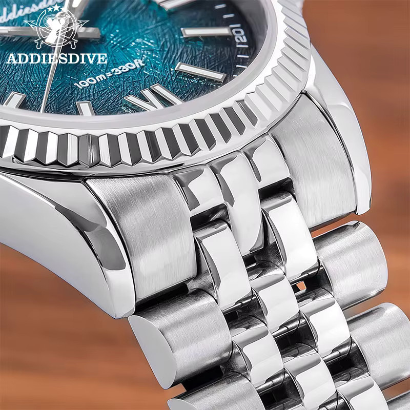 ADDIESDIVE Armbanduhr, Quarz, Edelstahl, Saphirglas, Blau, Herren - Bild 5
