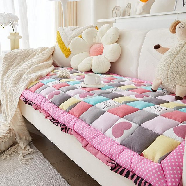 BC-Warm Home Sitzkissen mit koreanischer Stickerei und floralem Design, beige, B/B: 40 x 40 cm - Bild 1