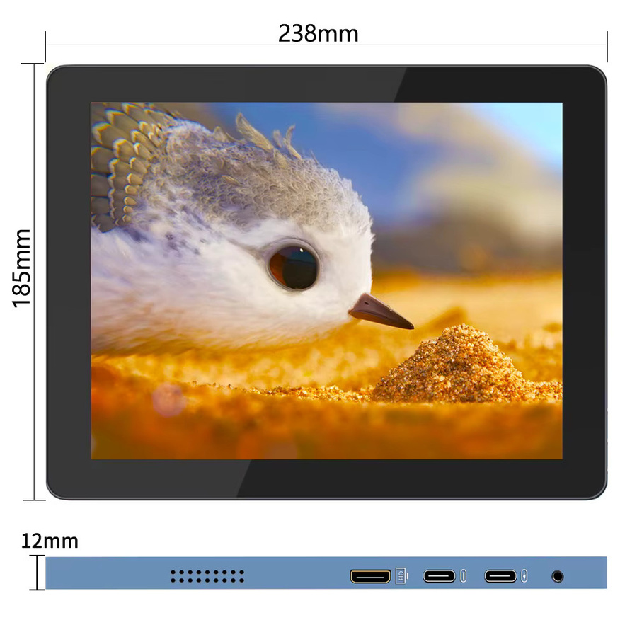 Pisichen Tragbarer 9,7 Zoll Touchscreen Monitor mit 2K LED IPS Display in Schwarz für Raspberry Pi, Xbox, PS4/5, Switch und Windows PC - Bild 2