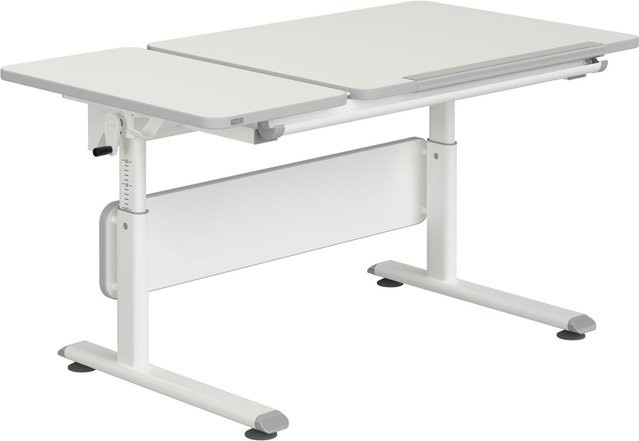 Schreibtisch PAIDI DIEGO 130 GT in Weiß mit höhenverstellbarer und neigbarer Tischplatte für das Kinderzimmer, B/T/H: 127,5 x 70,0 x 79,0 cm - Bild 1