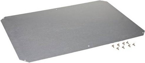 Fibox Montageplatte aus verzinktem Stahl in Silber/Grau, Breite: 63 cm, Tiefe: 43 cm, Höhe: 0,2 cm - Bild 1