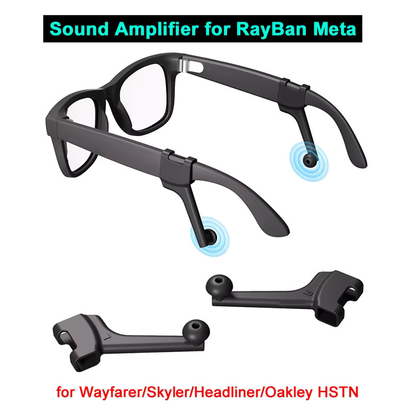 Schallkonzentrierende Röhre für Ray-Ban Meta Smart AI-Brillen in Schwarz als Schallverstärker für Wayfarer, Skyler und Headliner - Bild 4