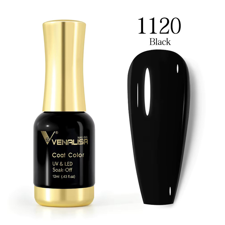 Venalisa Top Coat Nagellack Gel, Schwarz, Glänzend - Bild 5