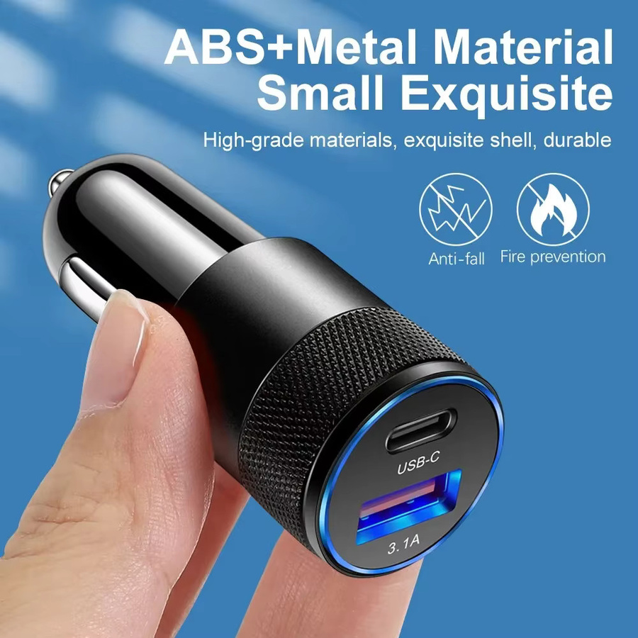 Olaf USB Typ C Autotelefon-Adapter in Schwarz mit 68 W Schnellladung und PD-Unterstützung - Bild 2