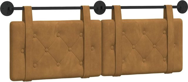 vidaXL Wandmontiertes Polsterpaneel aus Samt in Braun, B/H/T: 150 x 55 x 5 cm - Bild 1