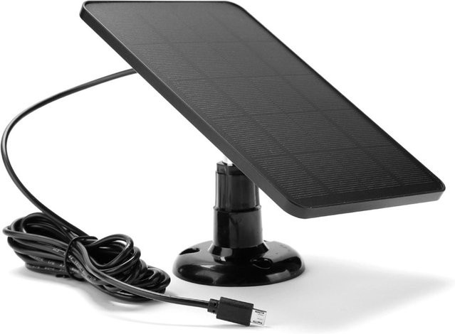 Aneng Solar-Ladepanel für Türklingeln und Überwachungskameras, 4W, Schwarz - Bild 1
