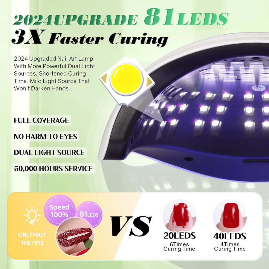 DianaBeauty UV LED Lampe für Nägel, 380 W, 81 LEDs - Bild 3