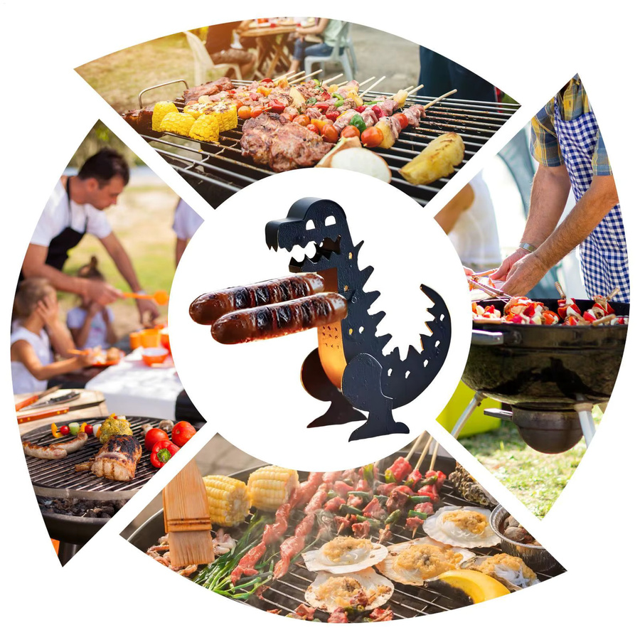 MonsterWurst Tragbarer BBQ Wurst Halter aus Edelstahl für Camping und Picknick - Bild 5