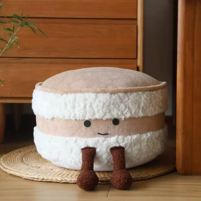 LIUSHADUOLA Brot-Fußhocker Tatami Futon in Weiß mit abnehmbarem Bezug - Bild 2