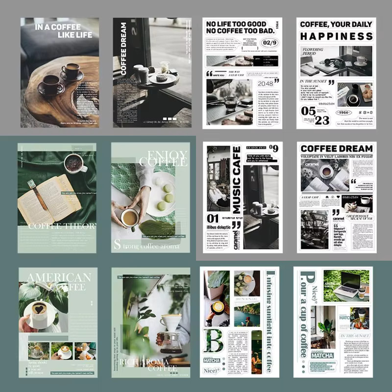Mr. Paper Coffee Magazine Stanzpapier-Set in Multicolour für Scrapbooking, Junk Journals und DIY-Collagen - Bild 2