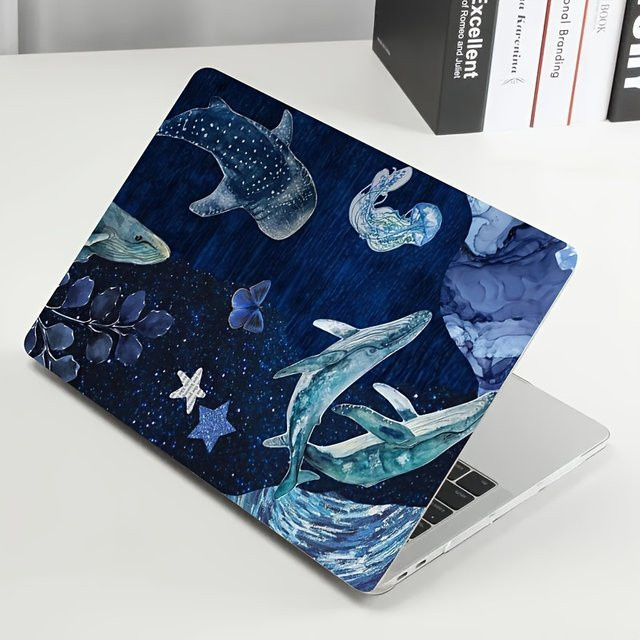 Dream Dolphin Laptop Schutzfolie aus PVC in Blau, 2er-Set, universell passend für 15,35 x 10,63 Zoll - Bild 1