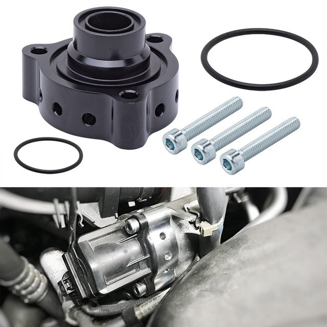 FMSPMER Abblasventil Sound-Adapter für Mercedes A180, A250, CLA 250 und GLA 250 in Schwarz und Silber - Bild 1