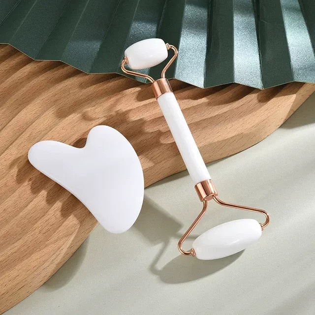 Cxbfg Gesichtsmassage-Kit mit Guasha-Bord und Roller, Unisex - Bild 1