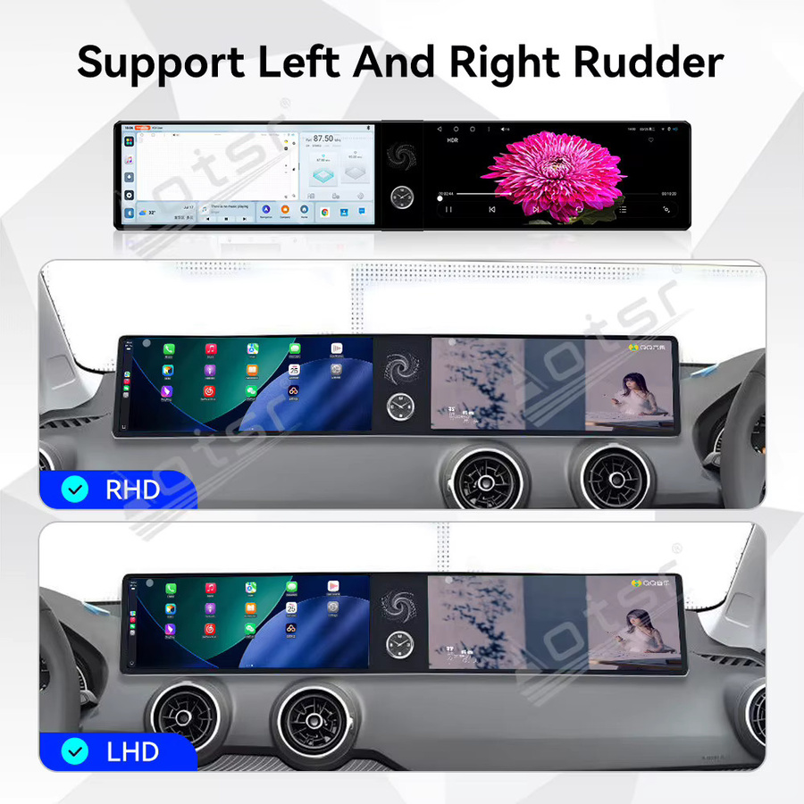 Aotsr Dual-Screen Multimedia-System für Audi Q2 2018-2024 mit 12,3 Zoll Display, Qualcomm CarPlay, Android Auto und GPS-Navigation, Schwarz - Bild 5