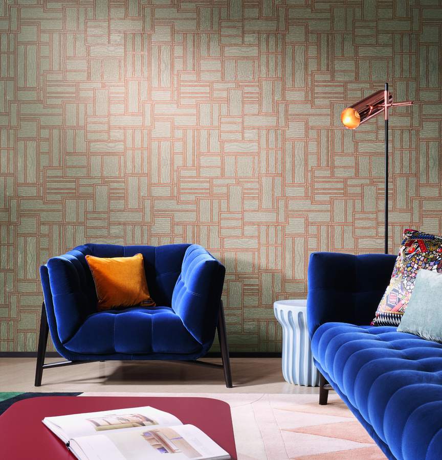 Arte Wallpaper Civilia 50563 mit geometrischem Abstract-Design in Multicolour als Non-Woven Tapete im Art Deco Stil - Bild 1