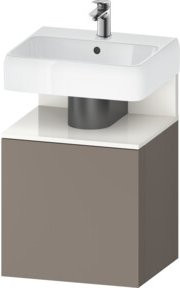 Duravit Waschtischunterschrank Qatego in Weiß Hochglanz/Matt mit links liegender Ausführung, B/T/H: 49 x 42 x 64,5 cm - Bild 1