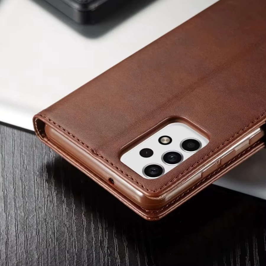 Leder Brieftasche Handyhülle für Samsung Galaxy A-Serie in Pink oder Braun - Bild 4