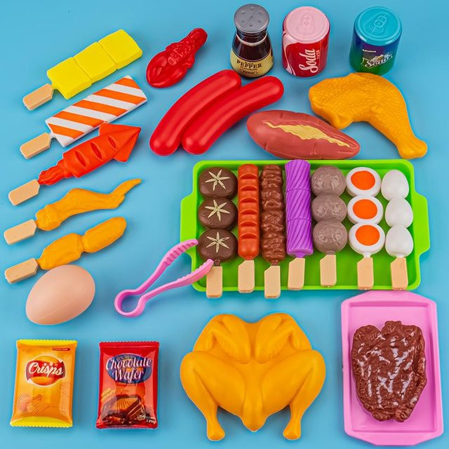 LChome Baby Pretend Play Küche, Grill Kochgeschirr, 27-teiliges Set, bunt - Bild 1