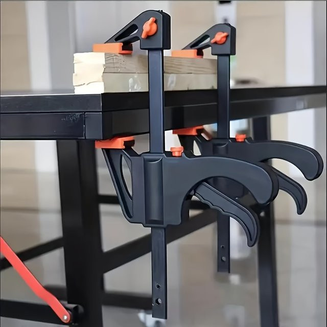Schnellspann-F-Klemme Einhand-Auslöseklemme für Holzbearbeitung und DIY-Tischlerei in Orange - Bild 1