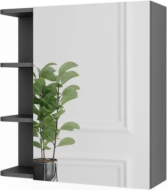Vicco Spiegelschrank Fynn Anthrazit, Wandmontage, B/H: 62 x 64 cm - Bild 1