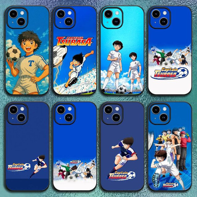 Anime C-Captain T-tsubasa Handyhülle für iPhone 12 bis 17 Pro Max Plus Softshell Schwarz - Bild 1